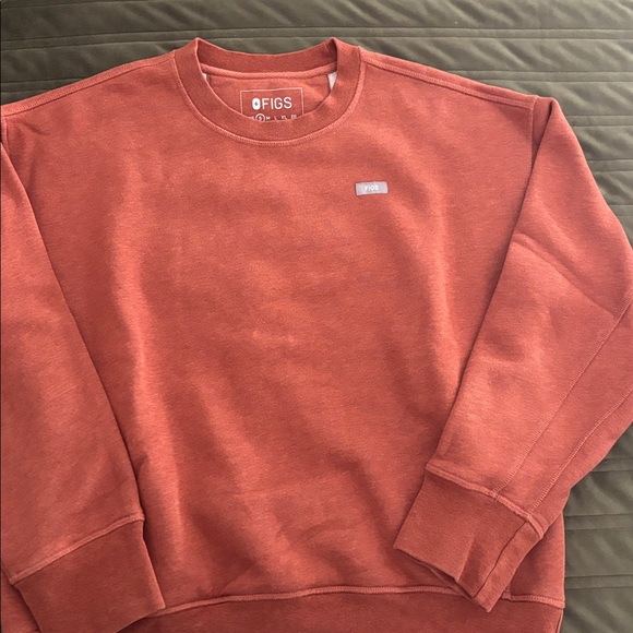 Figs Sweaters - Figs Brick Red Crewneck Sweatshirt